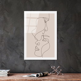 Wallity Cuadro Decorativo de Vidrio Templado Multicolor 30 x 45 cm